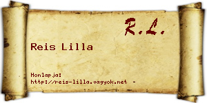 Reis Lilla névjegykártya